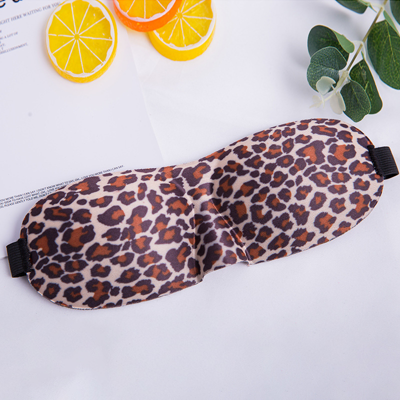 1pc unisex 3d silmäsuojaa nukkumismaski silmiensuoja varjostinlappu matkustaminen rentoutuminen silmienhoitotyökalut tarvikkeet naisille miehille: (01) leopardia