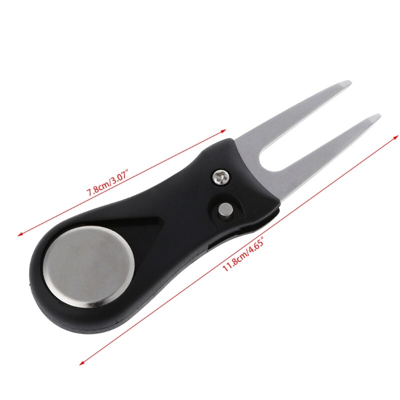 Golf Divot Repair Switchblade Pitch Groove Cleaner Pitchfork Putting Green Forks