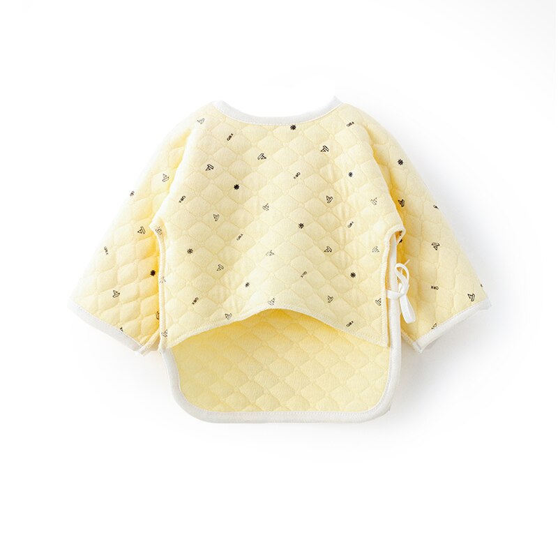 Efterårstøj nyfødt baby dreng undertøj fortykning hold varmen 8 måneder spædbarn pige klip bomuld snøreknap enkelt top