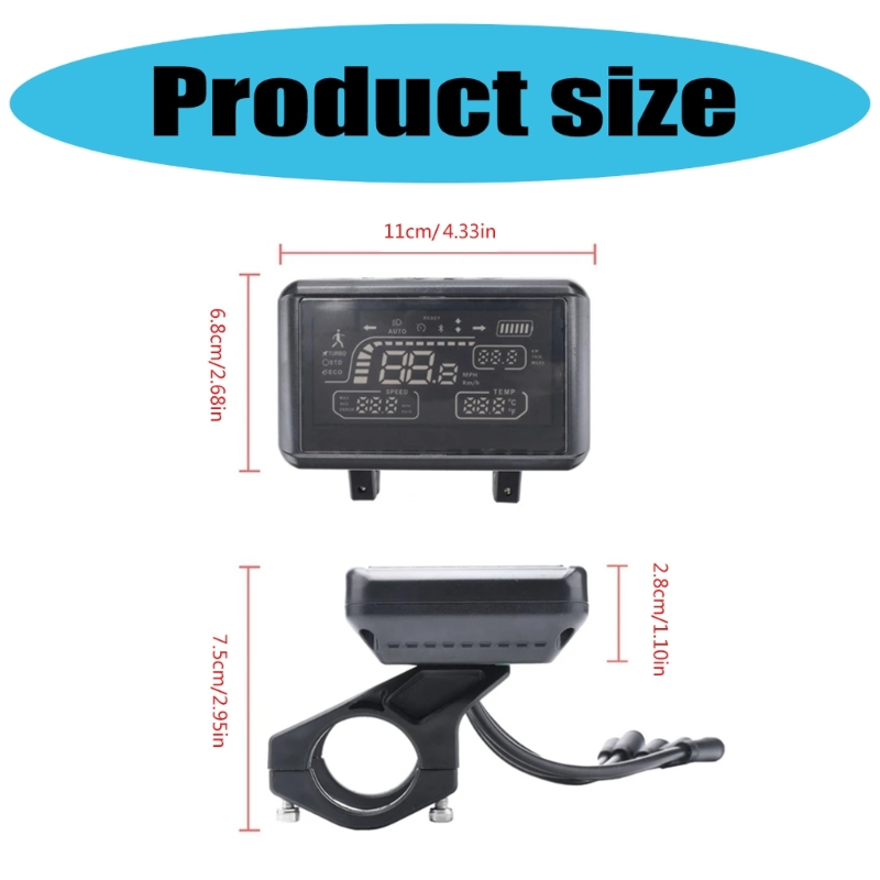 Elektrisk sparkesykkel display kontrollpanel måler modifikasjon tilbehør