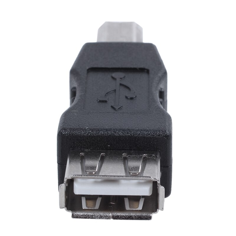 USB drucker Adapter typ A weiblich-typ B männlich schwarz silber Tonne