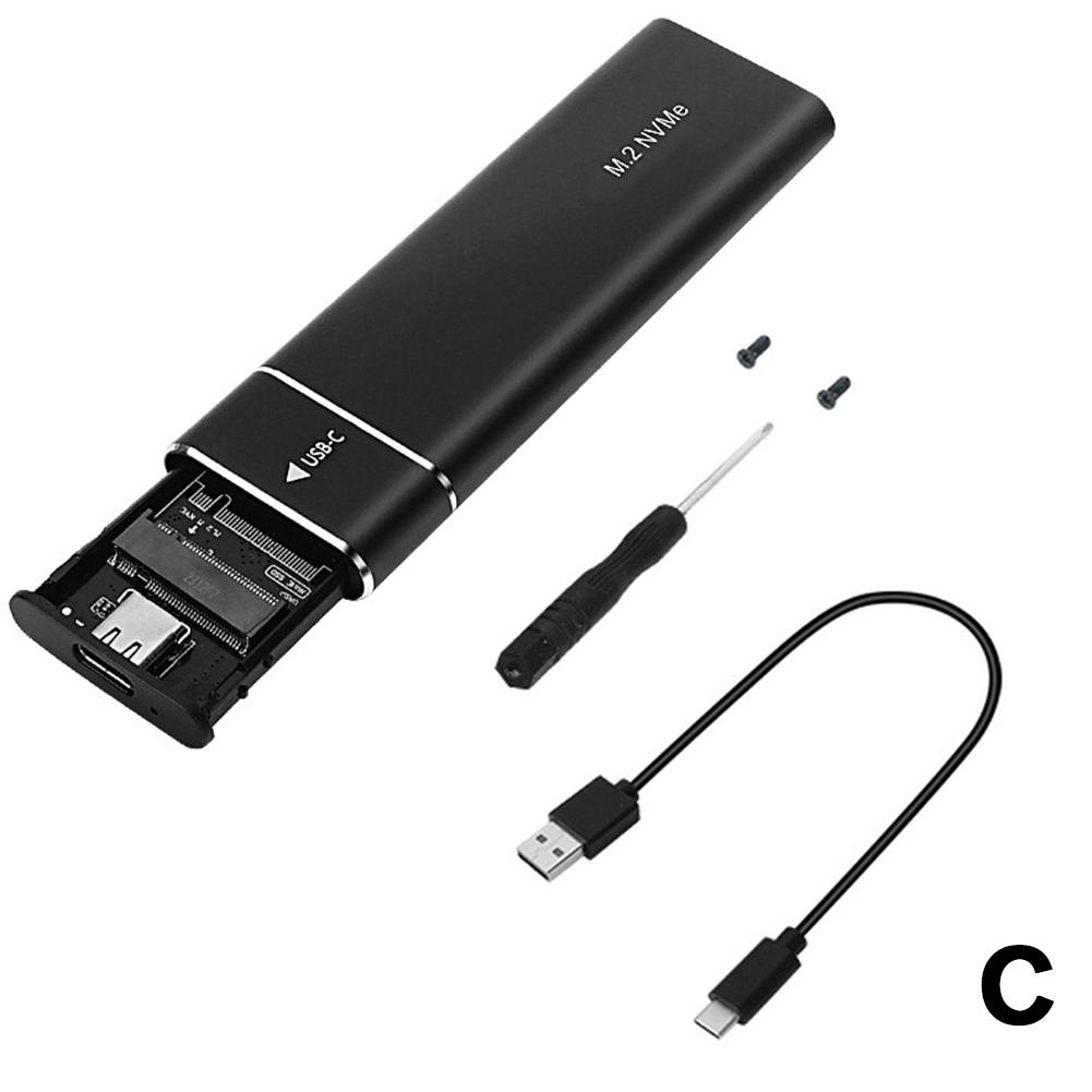Obudowa Dual Protocol M2 SSD M.2 NVMe SATA Adapter do dysków SSD 10Gbps USB 3.1 TypeC Zewnętrzna obudowa Obsługuje dyski SSD Aluminiowa obudowa: BIAŁY