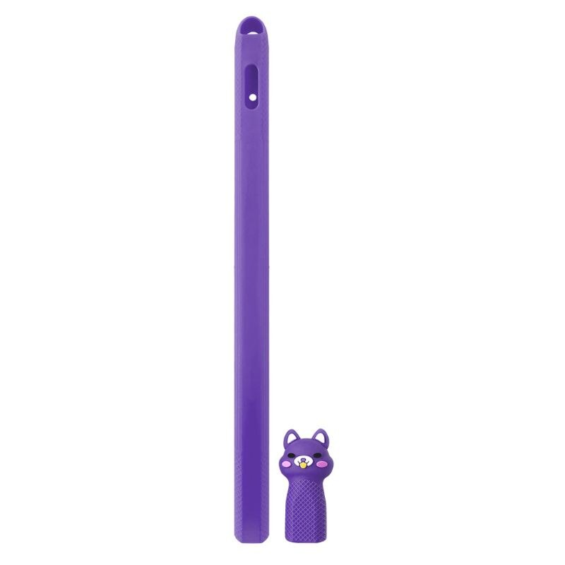 1Set Carino Modello Animale Supporto Della Penna Cassa Molle Del Silicone di Protezione Del Sacchetto Della Protezione Della Copertura Della Pelle per Apple Matita 2nd X6HA