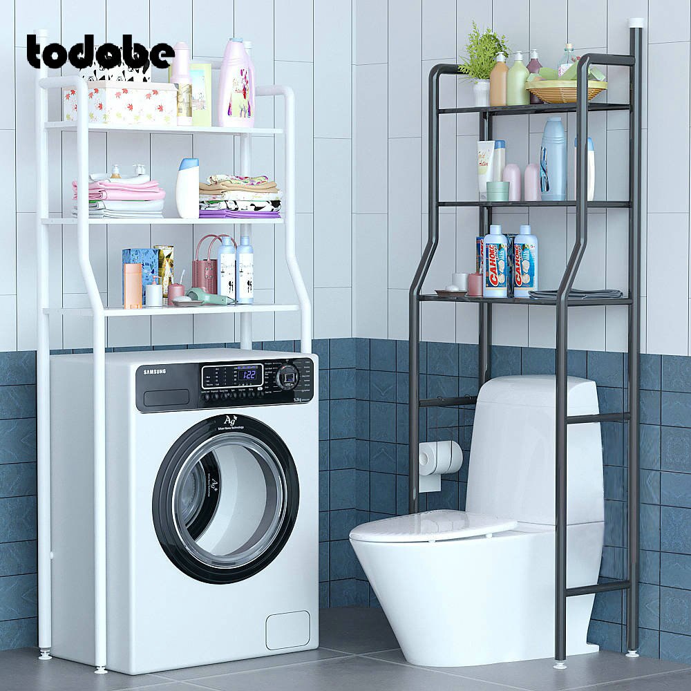 Over The Rack Kitchen Rack Bathroom Cabinet Washing Machine Shelf Paper Towel Rack Space-Saving Toilet Stand Organizer Holder