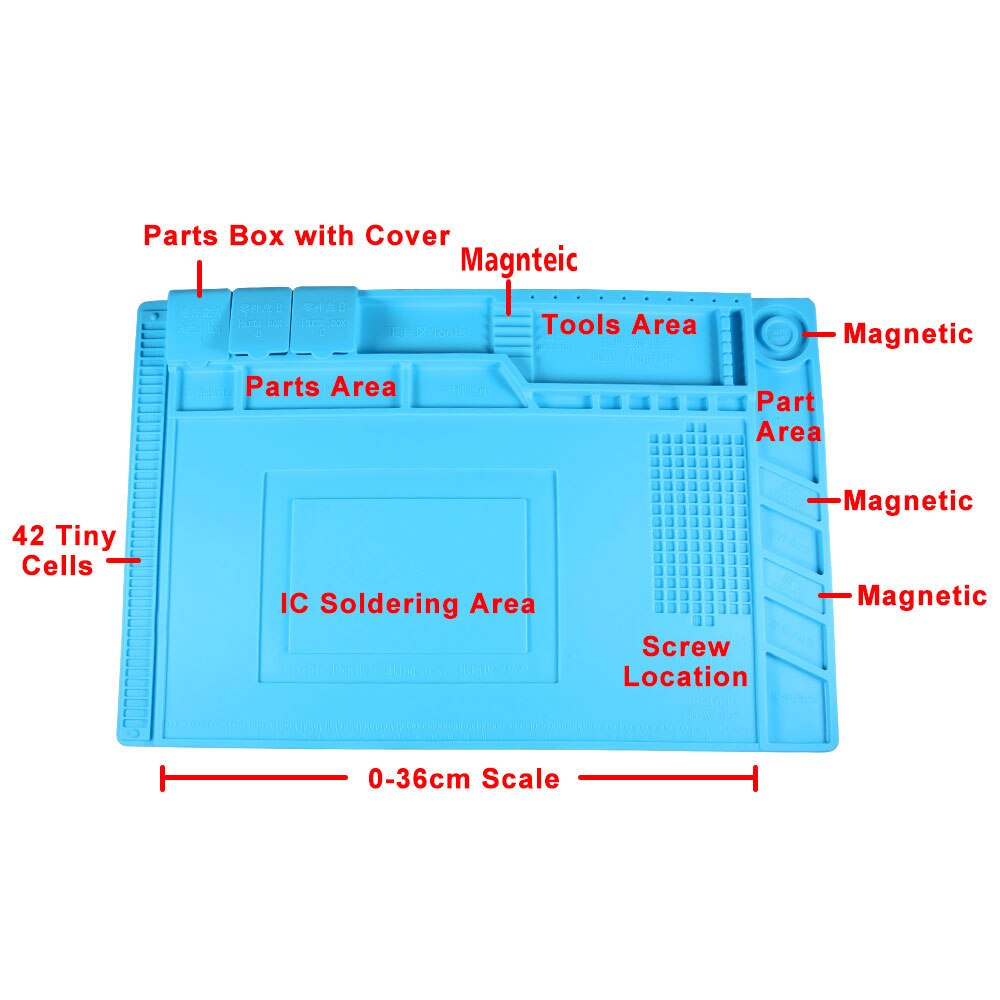 S-160 isolamento térmico silicone reparação almofada esteira mesa plataforma de manutenção para estação de reparo para bga com seção magnética ferramenta