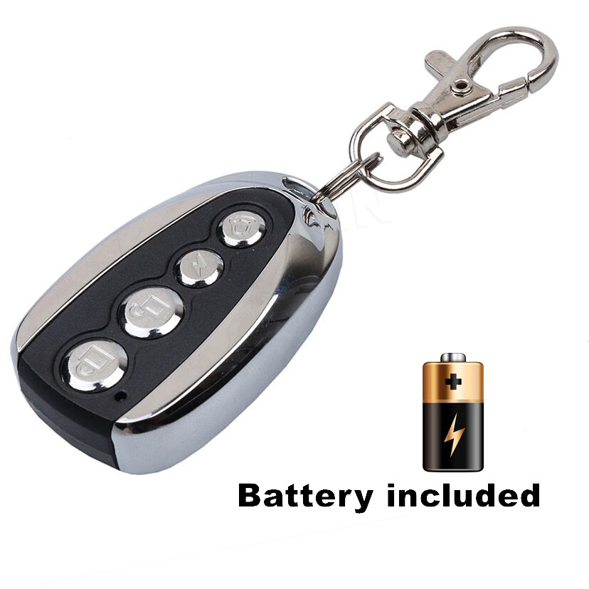 Universal  rf 433 mhz fjernbetjening port garageport fjernbetjening elektrisk kloningsfob nøglebremse med batteri 4 kanaler