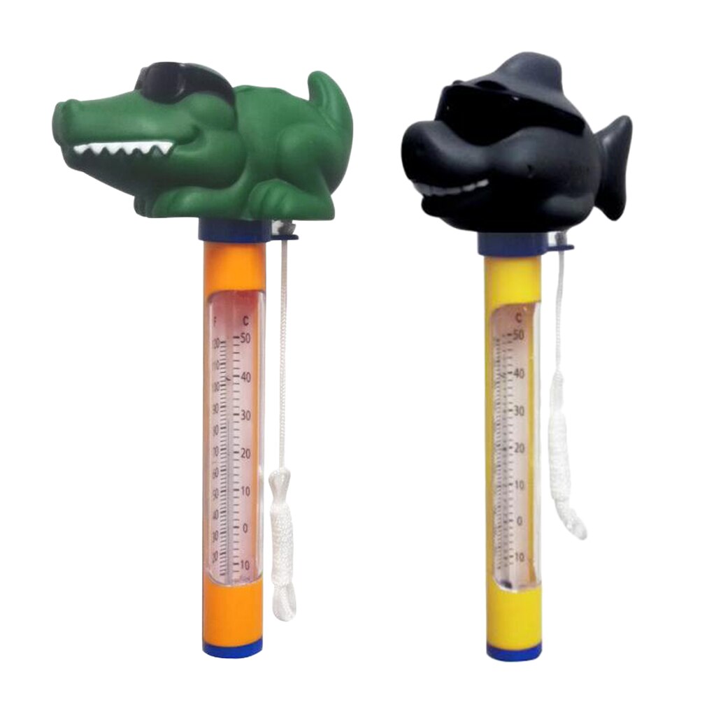 2pcs Shark &amp; Crocodile Head 160mm Water Temperature Tester Pool Thermometer