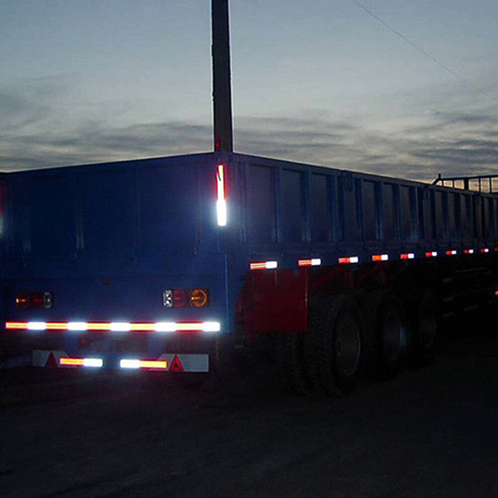 Car Reflective Strip Truck Trailer Reflective Tape Sticker Warning Strip Sign Night Driving Safety Red White Reflective Strips