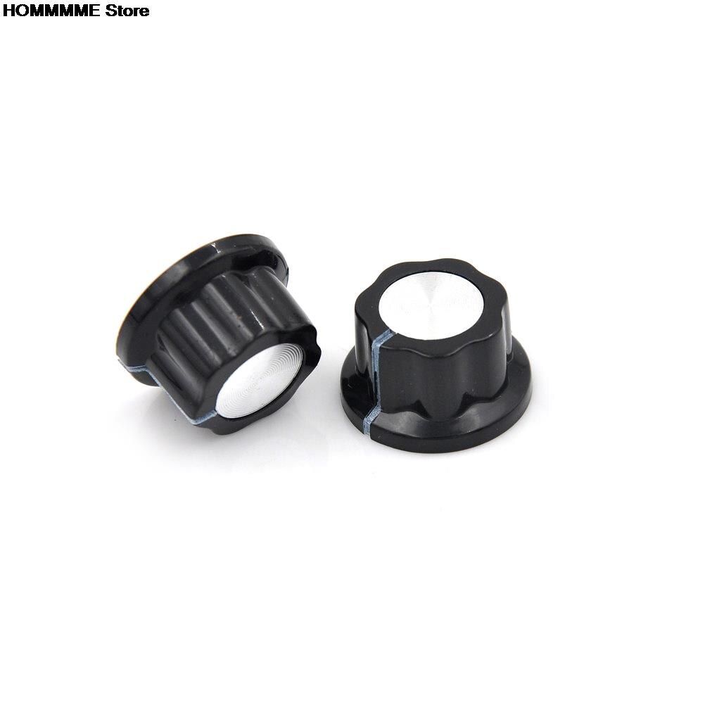 Bouton de potentiomètre à capuchon rotatif, 10 pièces/paquet, MF-A01 A01, potentiomètre en bakélite, matériau plastique métal noir