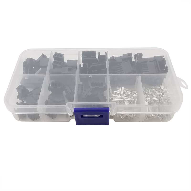 200 Stks/doos Jst Sm 2.54Mm Mannelijke Vrouwelijke Behuizing Pin Header Connector 2/3/4/5 Pin 2.54Mm Krimp Terminal Elektrische Draad Connector Kits