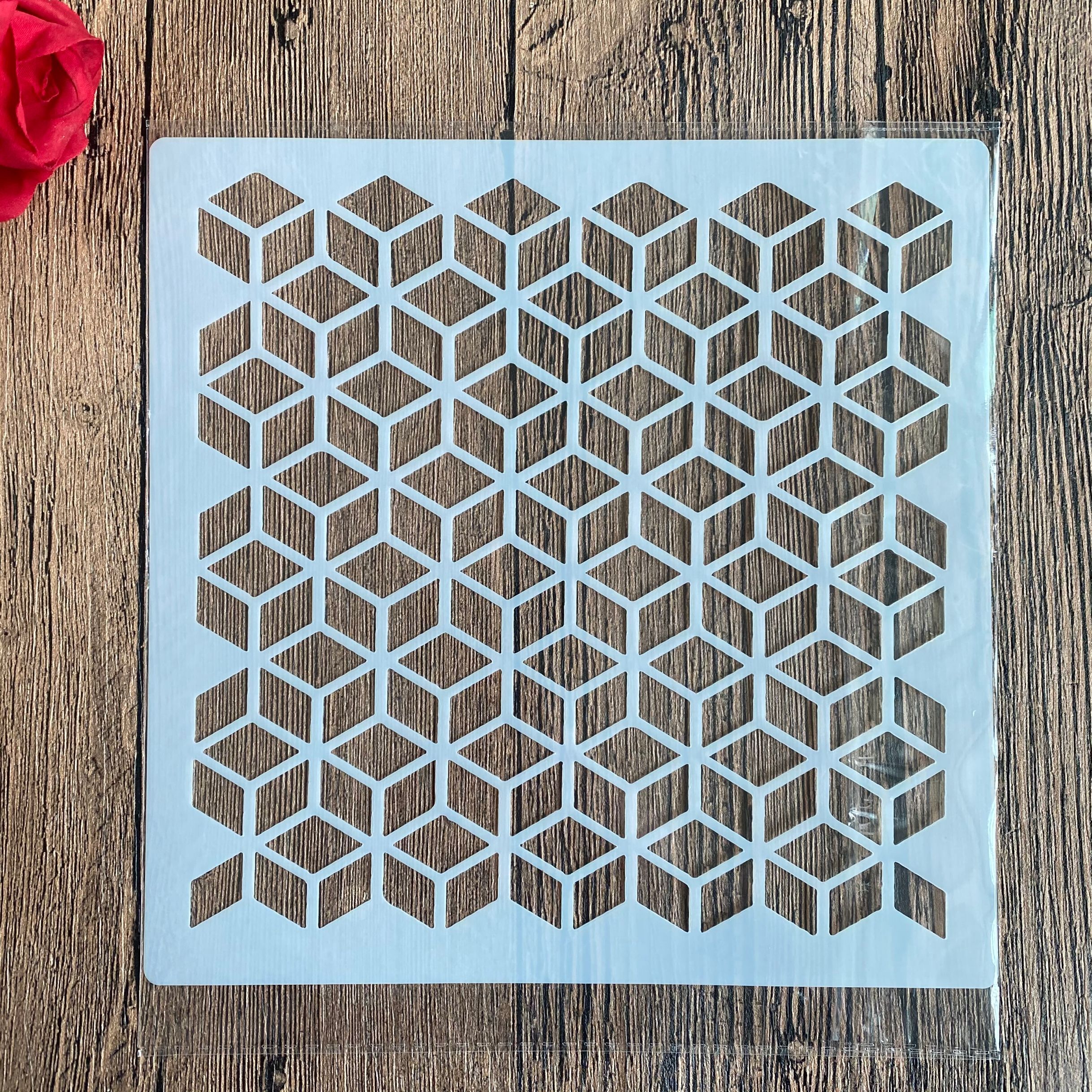 20 *20 cm fyrkantiga hantverksmandalaformar för att måla stenciler stämplade fotoalbum präglade papperskort på trä, tyg, vägg