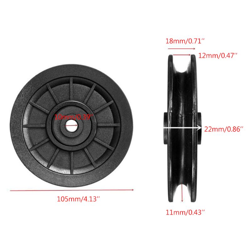 Parte di Nylon durevole 90/105mm dell&#39;attrezzatura di forma fisica della palestra del cavo della ruota della puleggia del cuscinetto