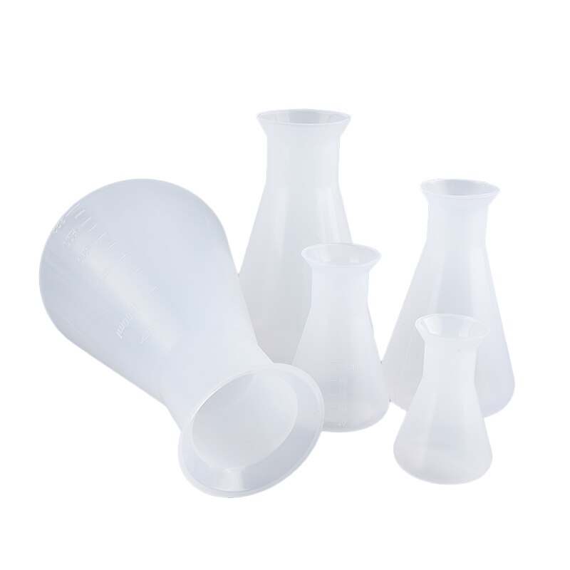 50/100/250/500/1000ml Plastic Conical Flask Narrow Neck Erlenmeyer Flask Chemistry Biological Laboratory Equipment