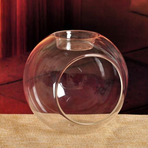 Klart glas stearinlys te lys holder romantisk bryllup middag indretning krystal glas hængende lysestage kunst lysestage: 10cm