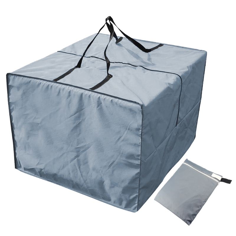 Bolsa de almacenamiento de cojín cuadrado, funda protectora con cremallera para muebles de jardín, asiento, funda de transporte, árbol de Navidad
