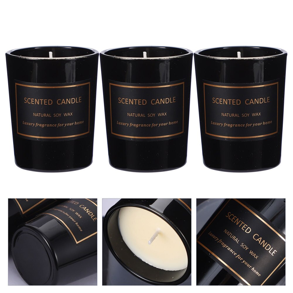 3pcs Aromatherapy Candles Exquisite Fragrance Candles Delicate Aromatic Candle