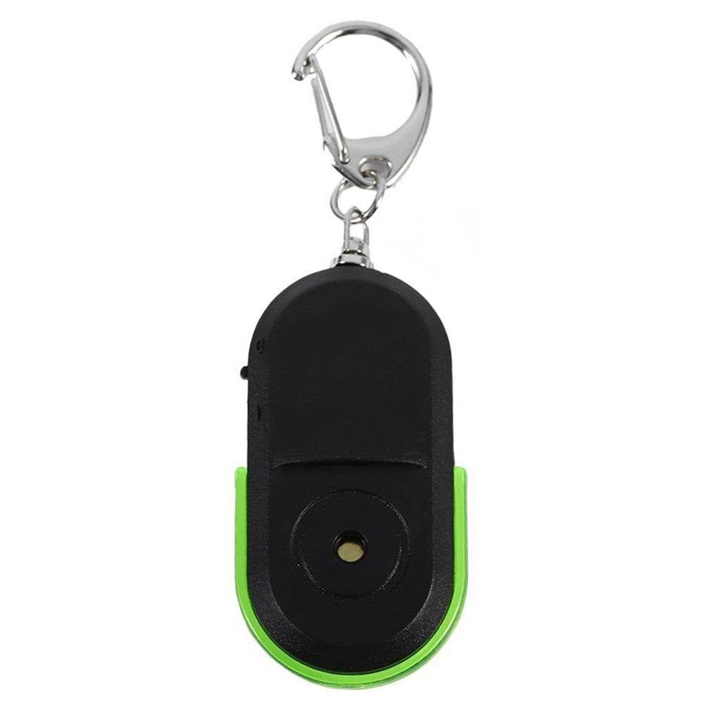Sans fil 10m Anti-perte alarme clé localisateur porte-clés sifflet son avec lumière LED Mini Anti perte clé trouveur: Green