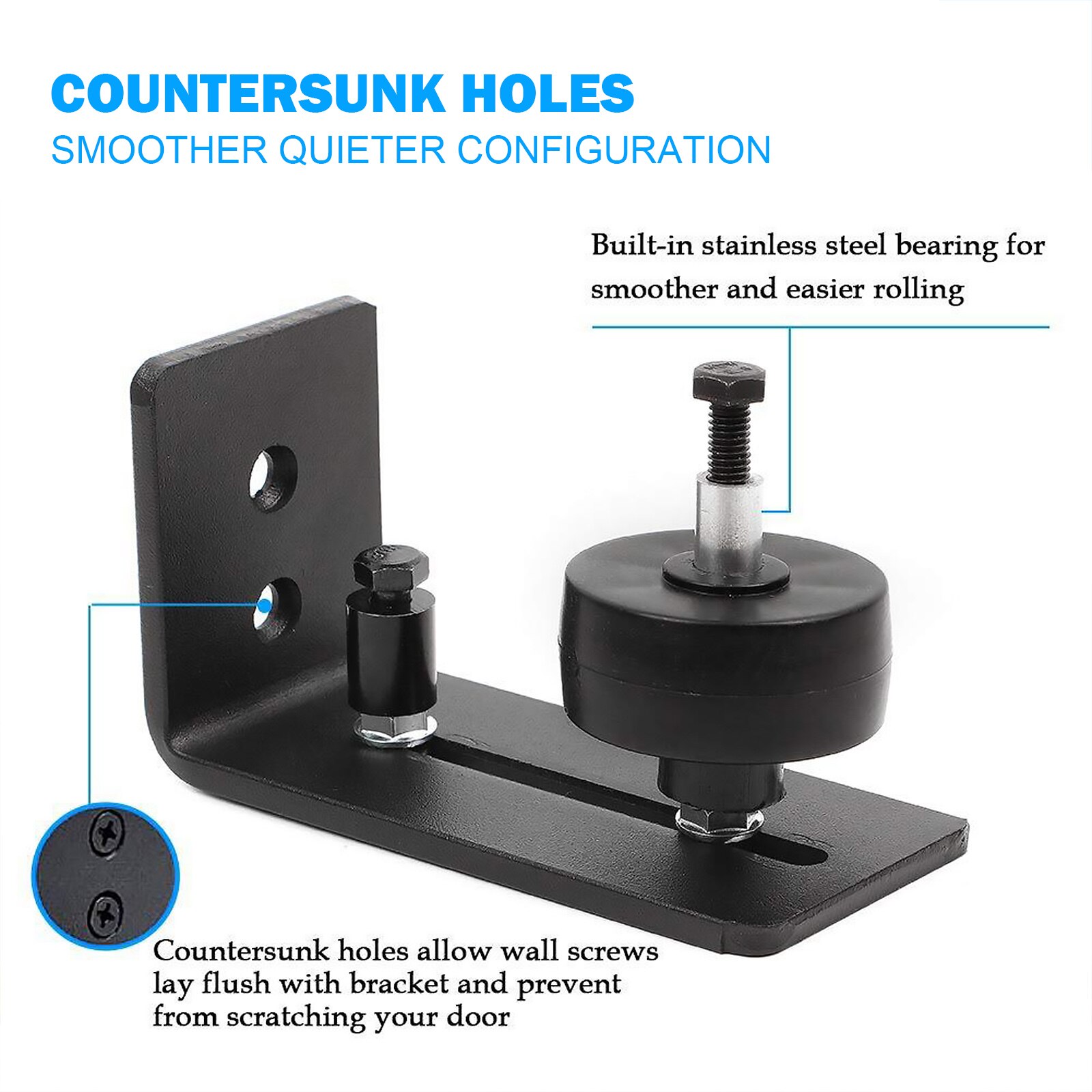 8 in 1 Adjustable Sliding Slides Floor Guide For Barn Door Hardware Accessory Sliding Door Slide Rail Mechanism Furniture