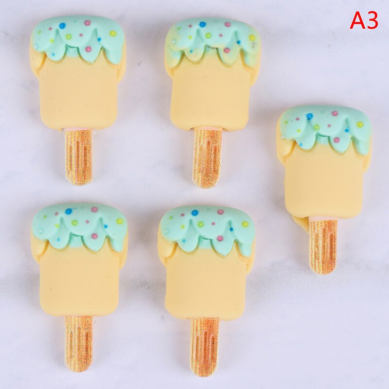 1-5pcs Mini Dollhouse Miniature Pretend Toy Mini Soft Ice Cream Cups Spoon Bar Ice-lolly Simulation Food For Dolls Accessories: 8