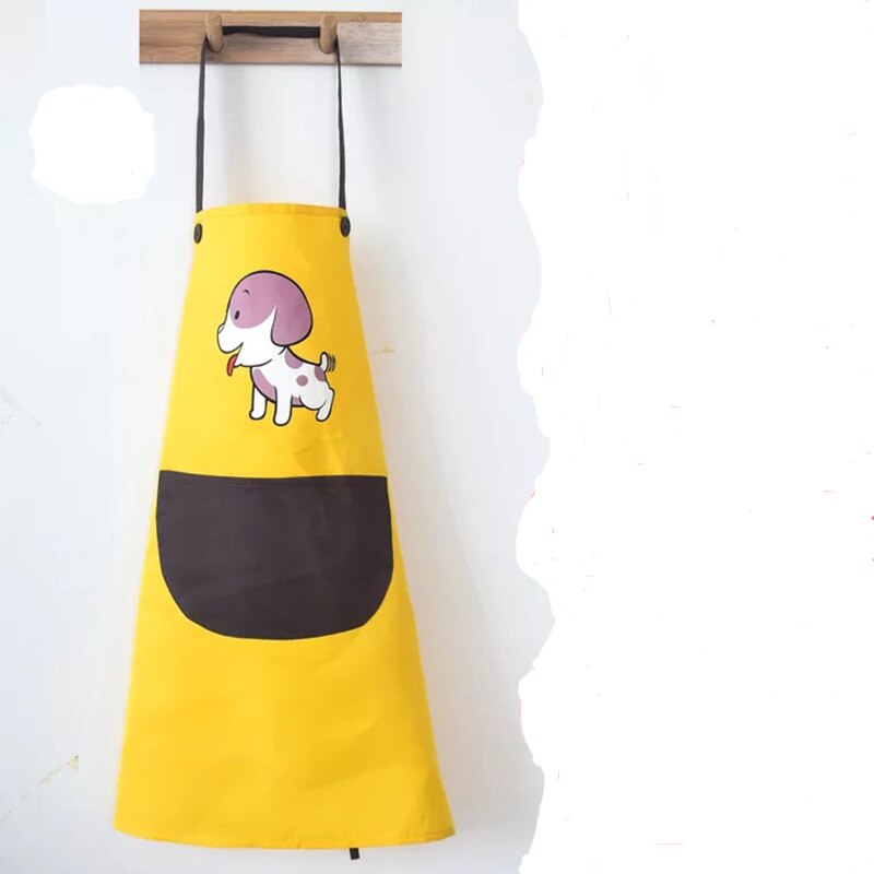 PVC Wasserdichte frauen Schürze Küche Restaurant Kochen Karikatur hund Lätzchen Schürzen 72*68 cm