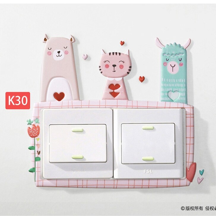 Pegatinas 3d Adesivos De Parede Switch Stickers Naklejki Children&#39;s Room Autocollant Mural Glow In The Dark Adesivi Home Decor: K30(2)