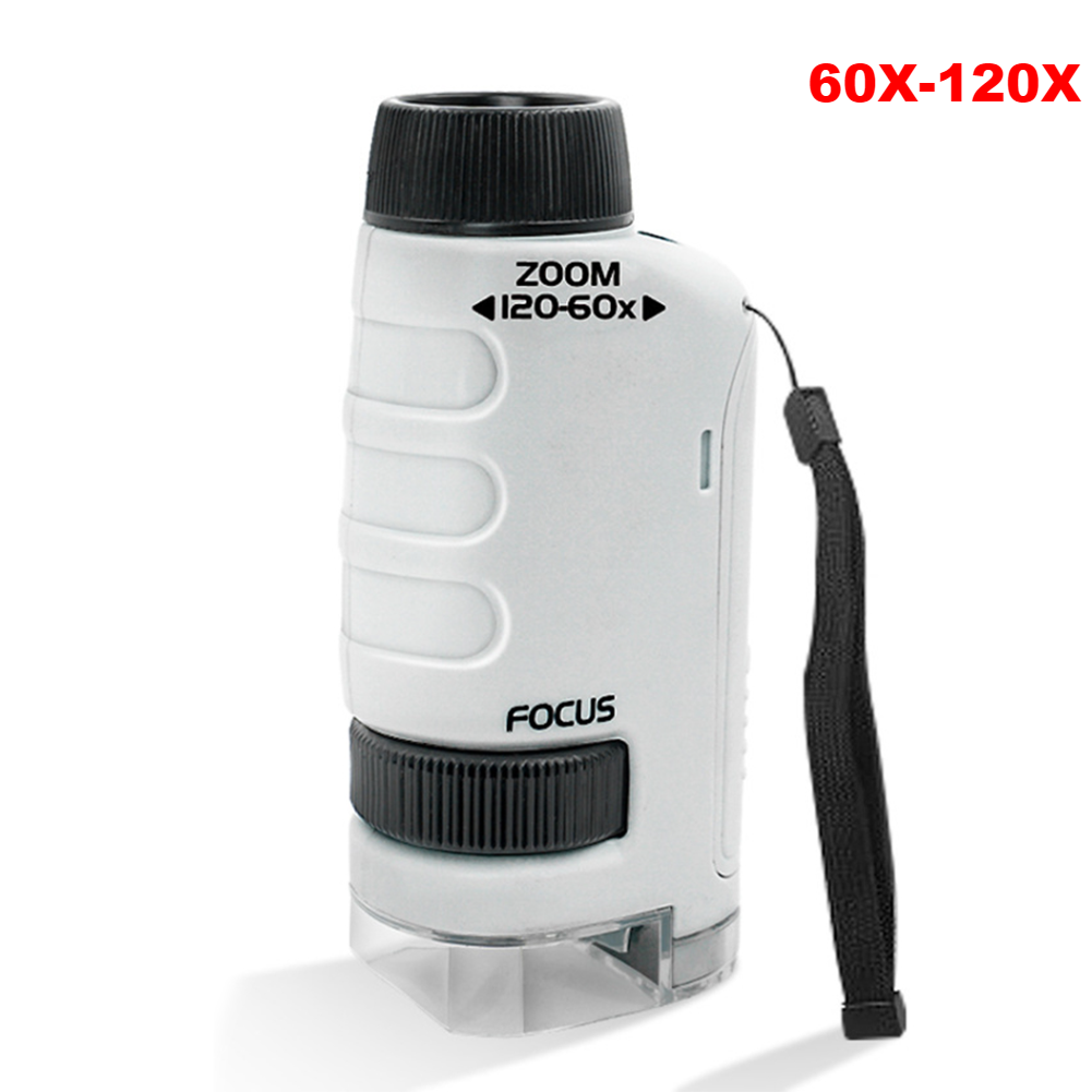 Microscopio Electrónico con lupa para niños, cámara de 200 megapíxeles, juguetes científicos educativos con 8 luces LED, función de foto y Video, 1000x: Blanco