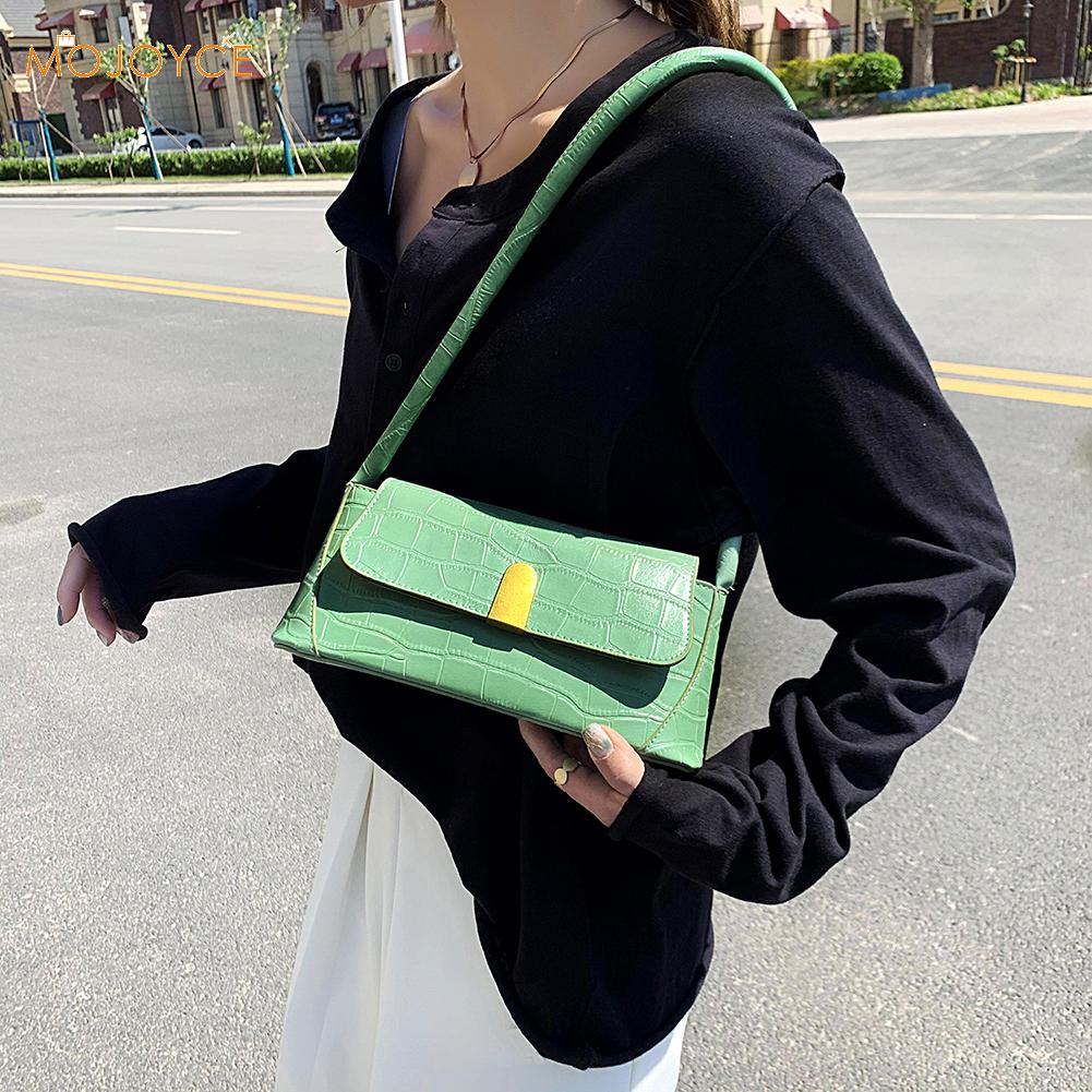 Mønster kvinner skulder veske solid pu lær casual clutch tote bag dame skulder veske håndvesker