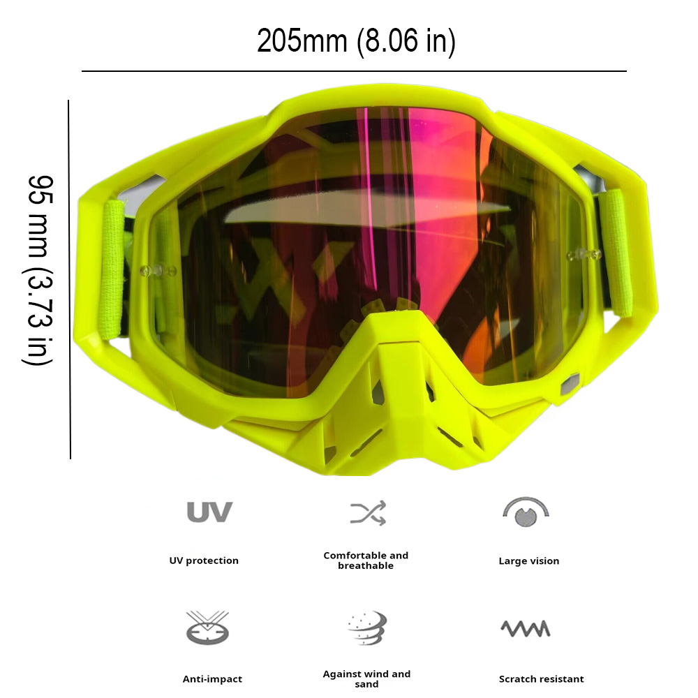 WJL Motocross-Brille, Motorrad-Sonnenbrille, Herren, MTB, ATV, Maske, winddichter Schutz, Skifahren, Radfahren, Rennen, Offroad-Brille