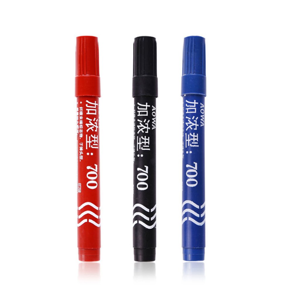 Enriched Marker Plastic Oily Waterproof Permanent Marker Pen Korean Stationery Student Outdoor Marking Ink Marker