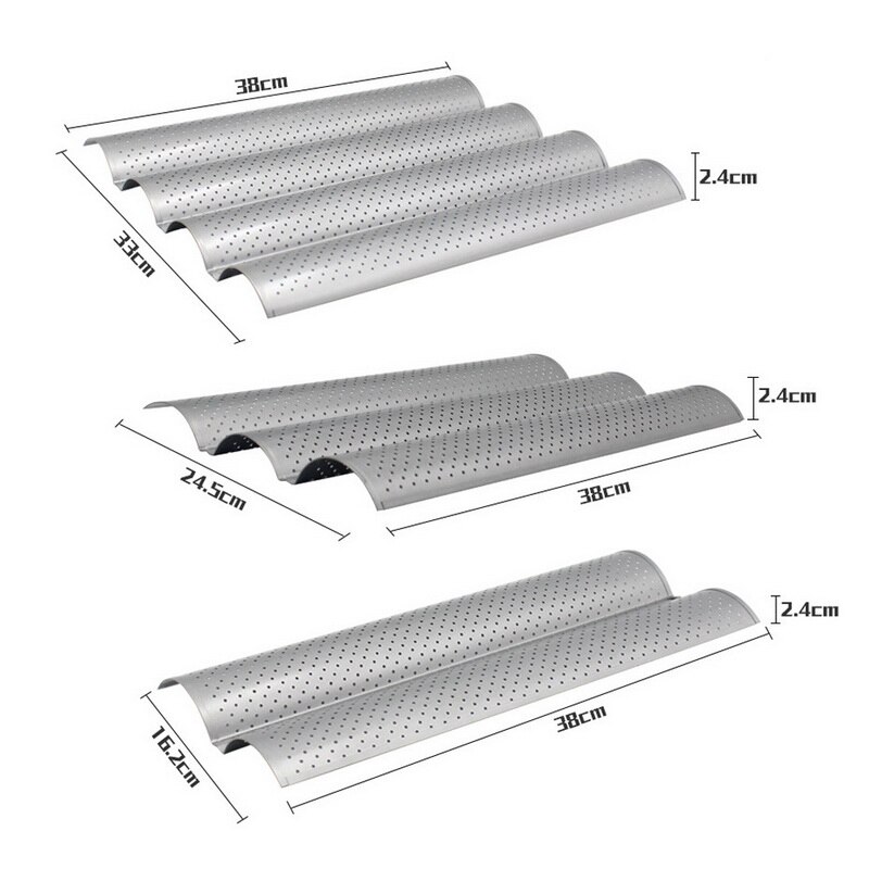 1Pcs 2/3/4 Non Stick Franse Brood Baguette Pan Tin Alloy Tray Bakvormen Mold Mould