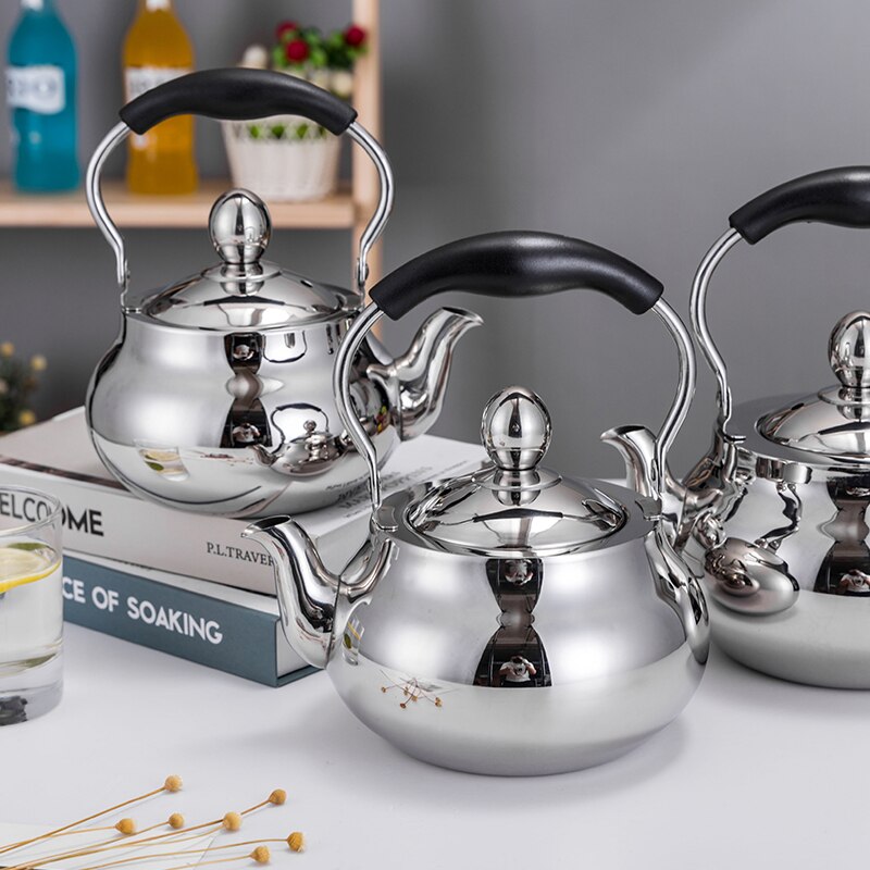 Stainless steel teapot thickened with kungfu tea small teapot brewing flower tea pot with filter screen Tea making teapot family
