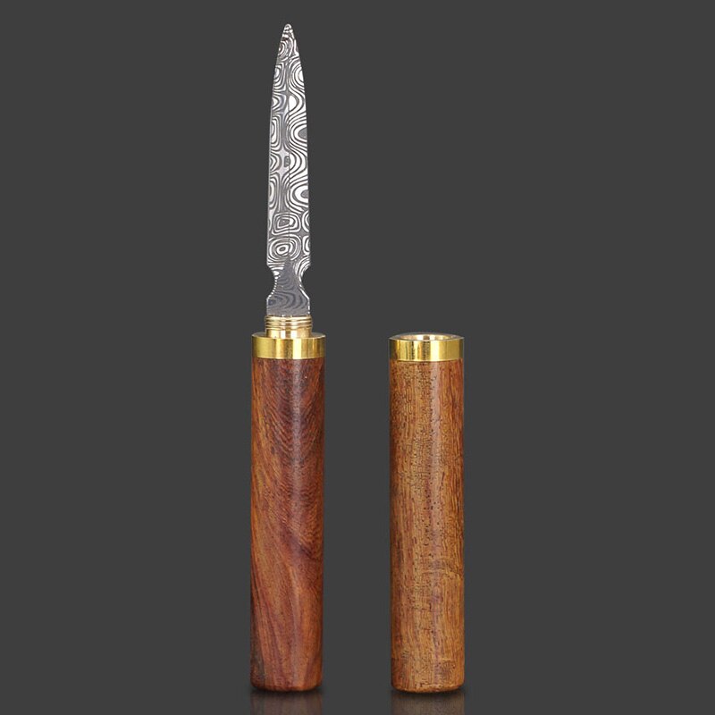 Stainless Steel Tea Knife Needle Pick With Wood Handle Puer Tea Tools Cone Needle Breaking Prying Tea Brick Tool