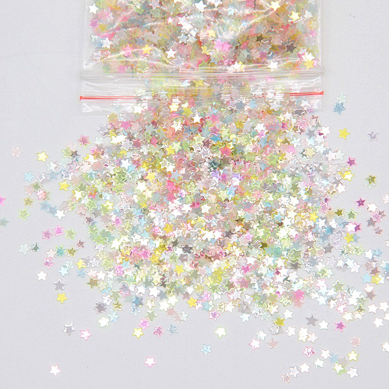 Boxi10g 3mm Glitter Slime Additives Supplies Sequins Slices Toppings Sprinkles Filler For Fluffy Cloud Clear Slime Clay