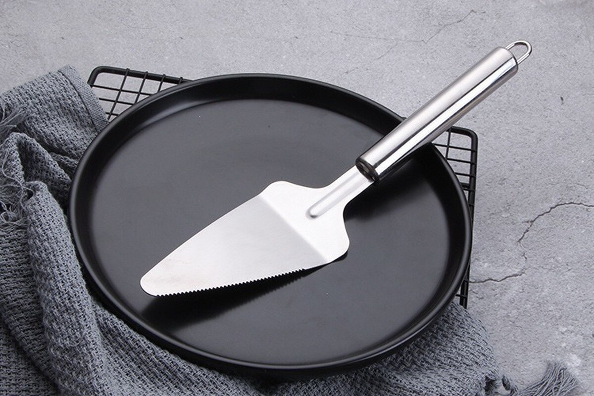 Pala triangular de acero inoxidable para pasteles, pala para queso, cuchillo tarta cumpleaños, utensilios para hornear, de fábrica