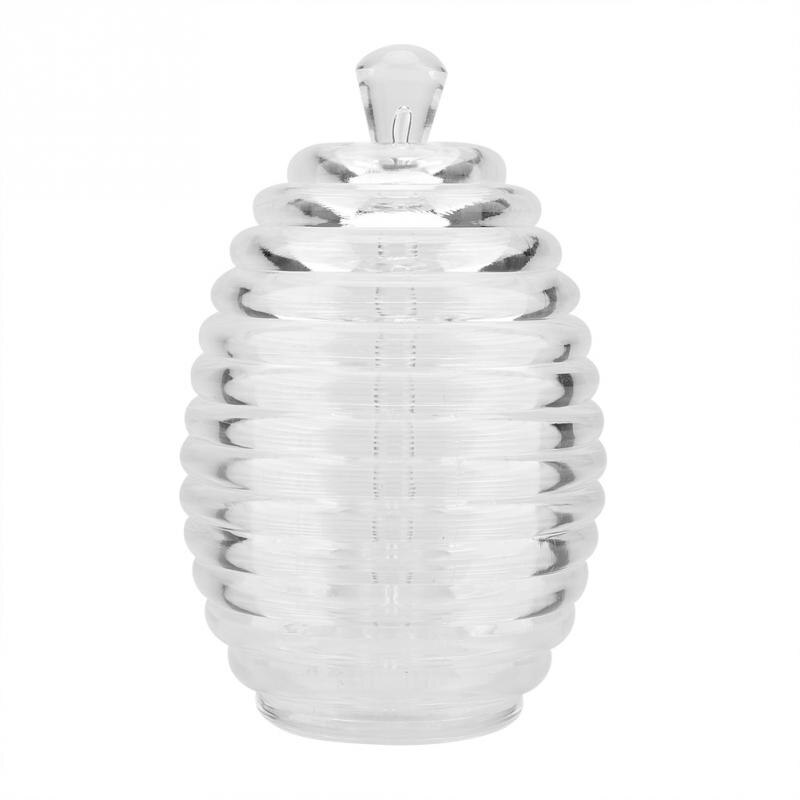 265ml Transparent Beehive-shaped Honey Jar with Dripper Stick for Storing and Dispensing Honey Honey jar 123