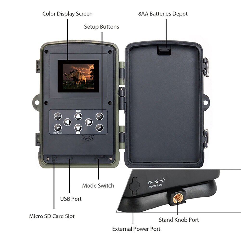 1pc 1080P Infrared Outdoor Portable Waterproof Camera(Without battery)