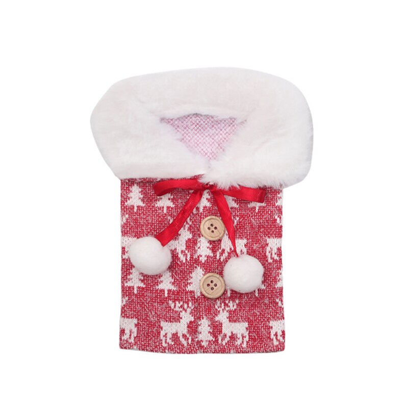 Kerstman Wijnfles Cover Kerst Decoraties Voor Huis Kerstsok Jaar Decor 2022: Red