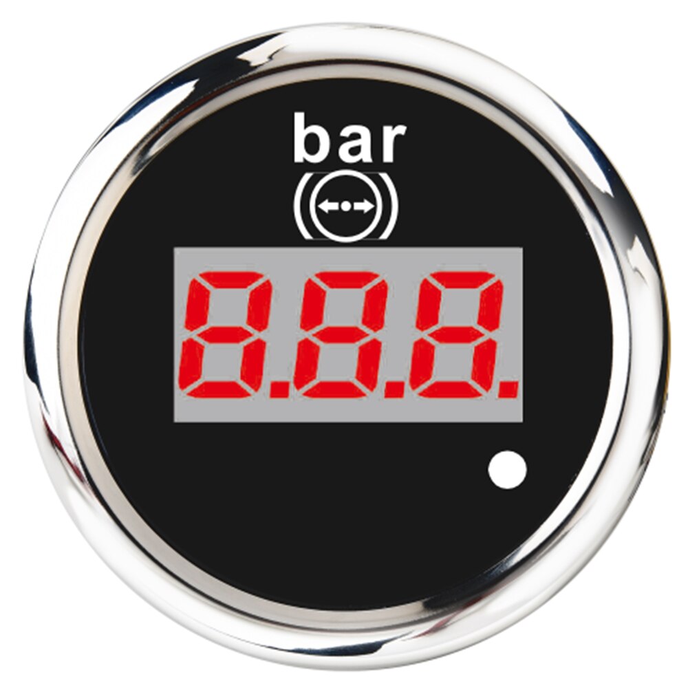 Medidor de presión de 0-10 Bar con alarma, manómetros impermeables de 52mm, Manómetro Digital de acero inoxidable, IP67, 10-184ohm: BS