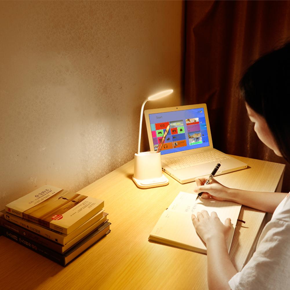 Lampe de bureau tactile avec chargeur USB pour le séjour ou la chambre, avec variateur de lumière, idéal pour la lecture ou l'étude, convient aux enfants