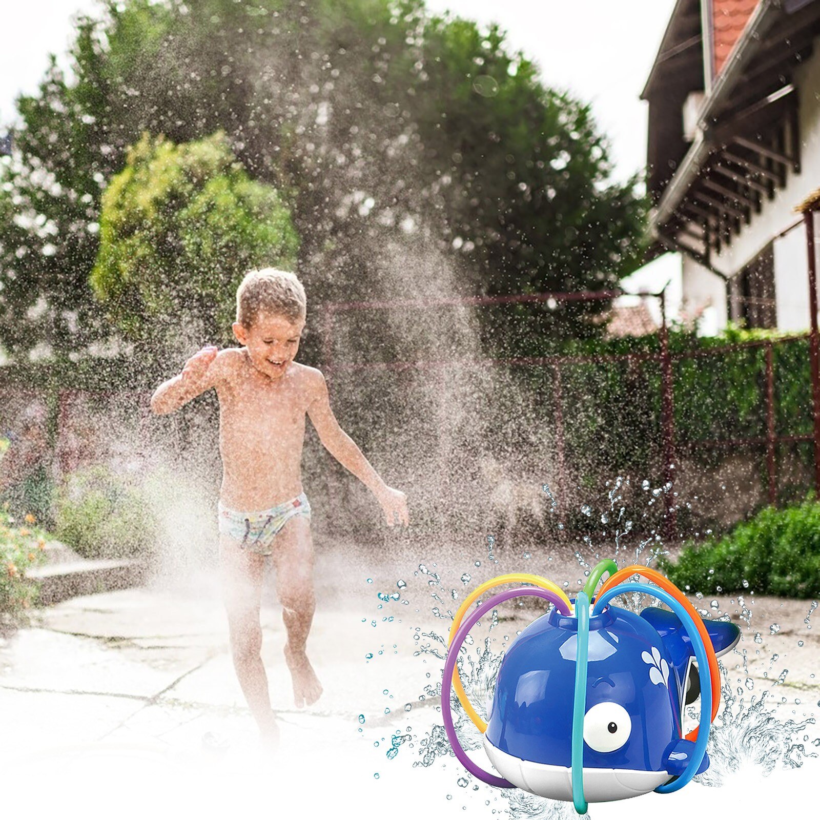 Outdoor Zwembad Speelgoed Splash Walvissen Tuin Water Sprinkler Gazon Sprinkler Voor Kids Summer Garden Outdoor Badkamer Speelgoed # G30