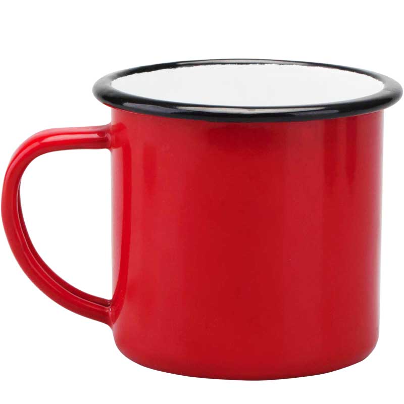 Coffee Tea Cup Nostalgic Vintage Enamel Drinkware Coffee Cups Tea Cup Printed Coating Belly Milk Breakfast Mug