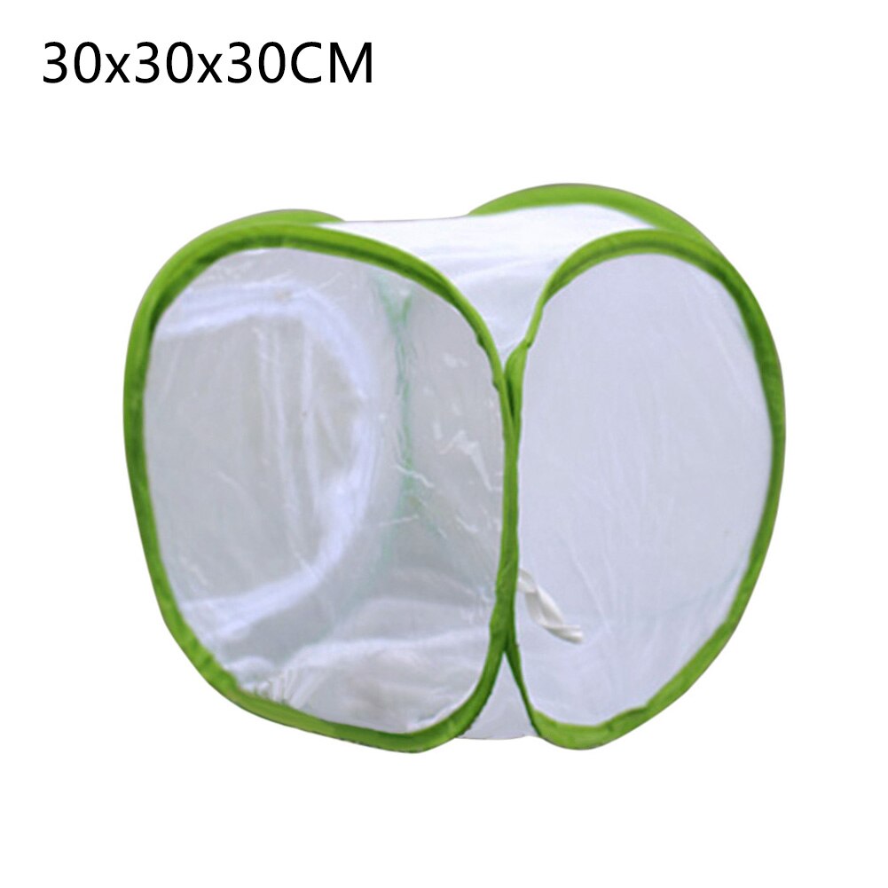 Beskyttende nett plante insekt bur frøplante inkubator sommerfugl habitatfanger sammenleggbar nettingpose hage plantevekst nettingbur: 30 x 30 x 30cm
