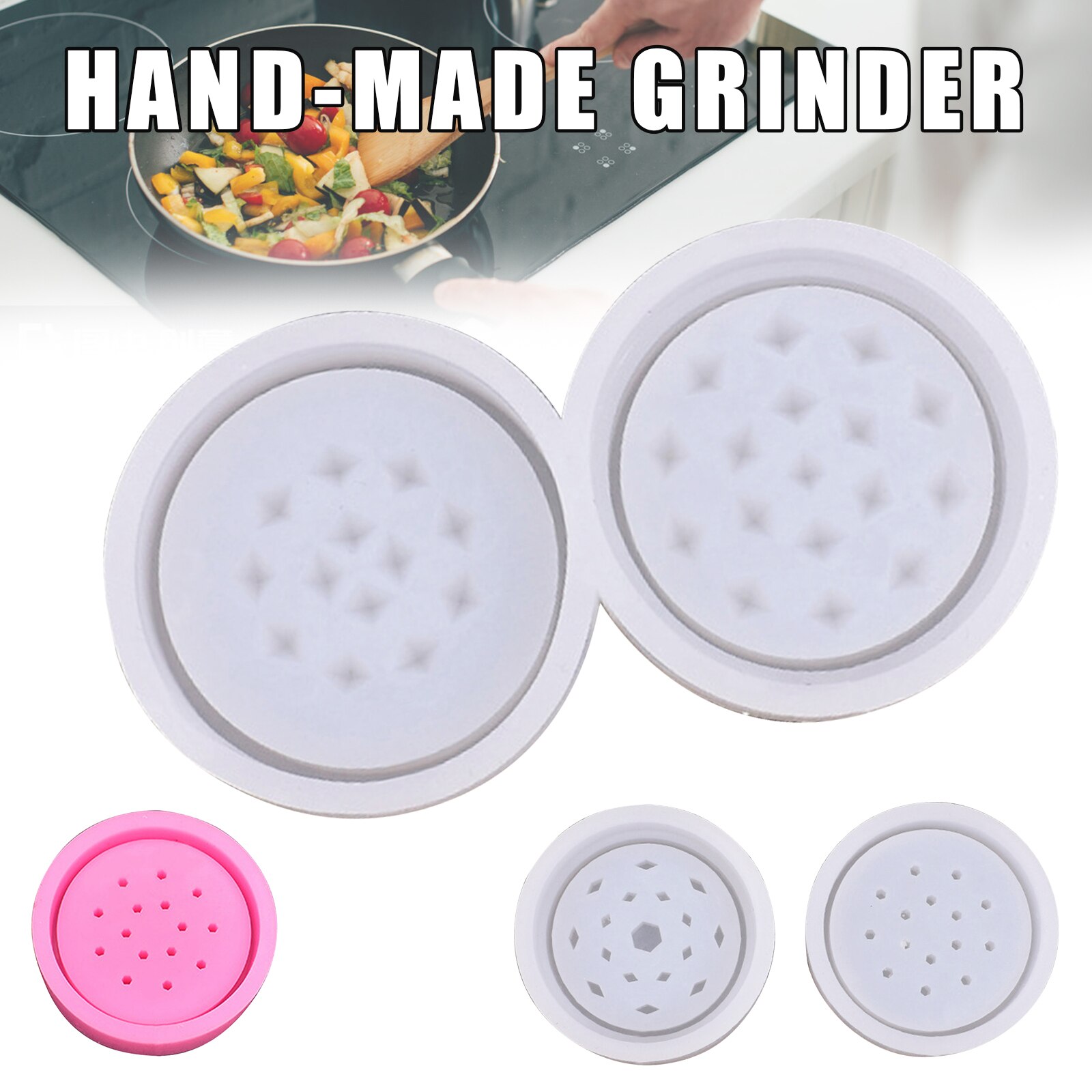Dustproof Grinding Machine Mold 2.36" X0.7" /3.54" X0.7" Manual Multi-purpose Silicone Grinding Mold Non-stick