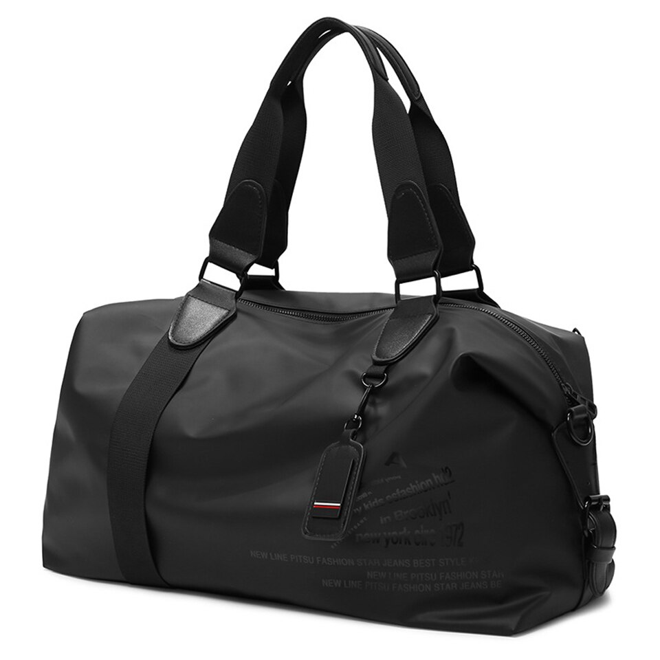 Bolso de viaje largo y corto para hombre y mujer, bolsa de mano, bolsos de hombro mensajero a la , bandolera: Negro