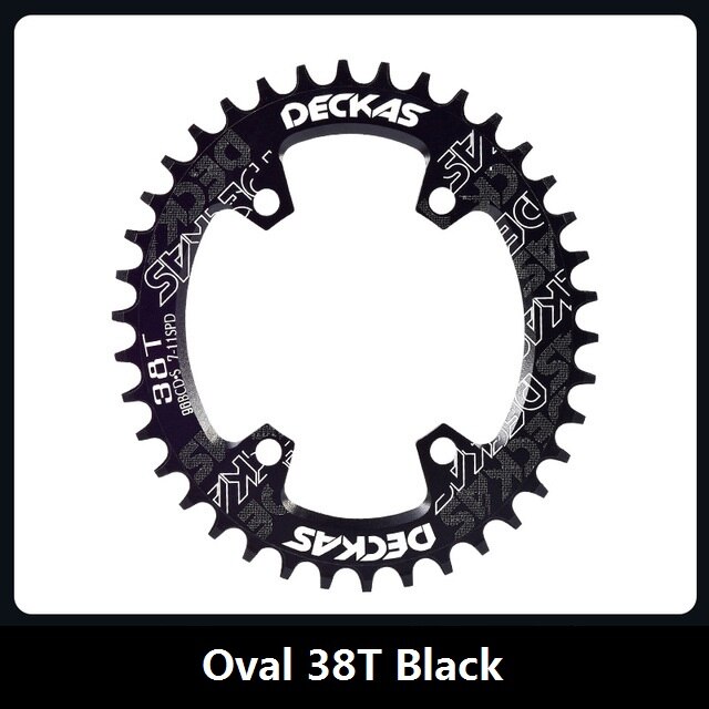 Deckas 96BCD Round / Oval Narrow Wide Chainring 32T 34T 36T 38T Mountain Bike Chainring for SHIMANO XT SLX M7000/M8000/M9000: Oval 38T Black