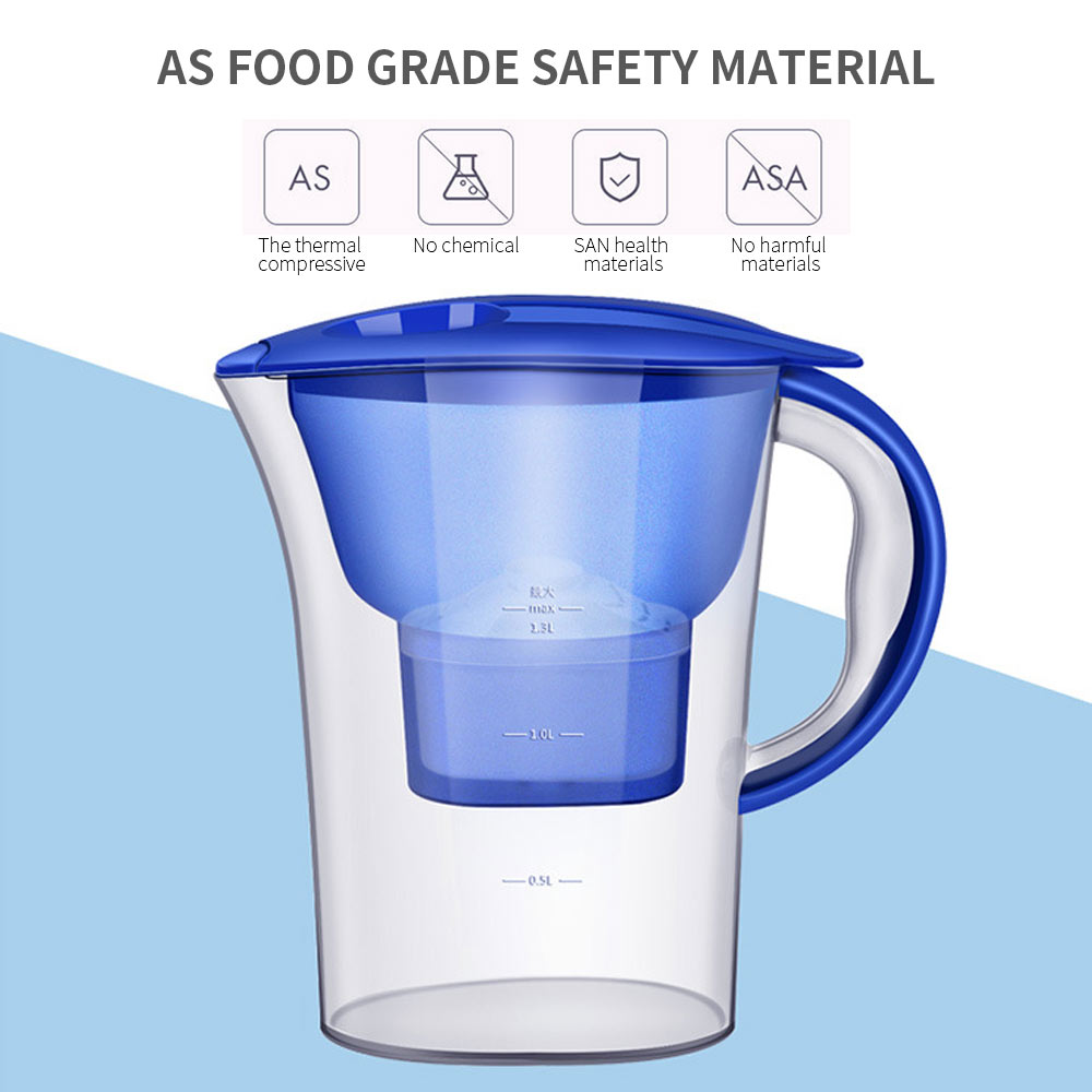2.5L Water Filter Kitchen Household Water Jug Activated Carbon Kettle Healthy Household Water Purifier Filter pot
