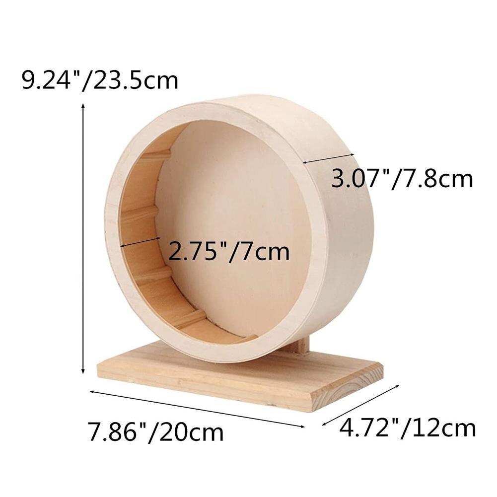 Wooden Silent Roller Hamster Running Exercise Wheel Mouse Hedgehog Sports Wheel Pet Toy Hamster Mice and African Hedgehog: M