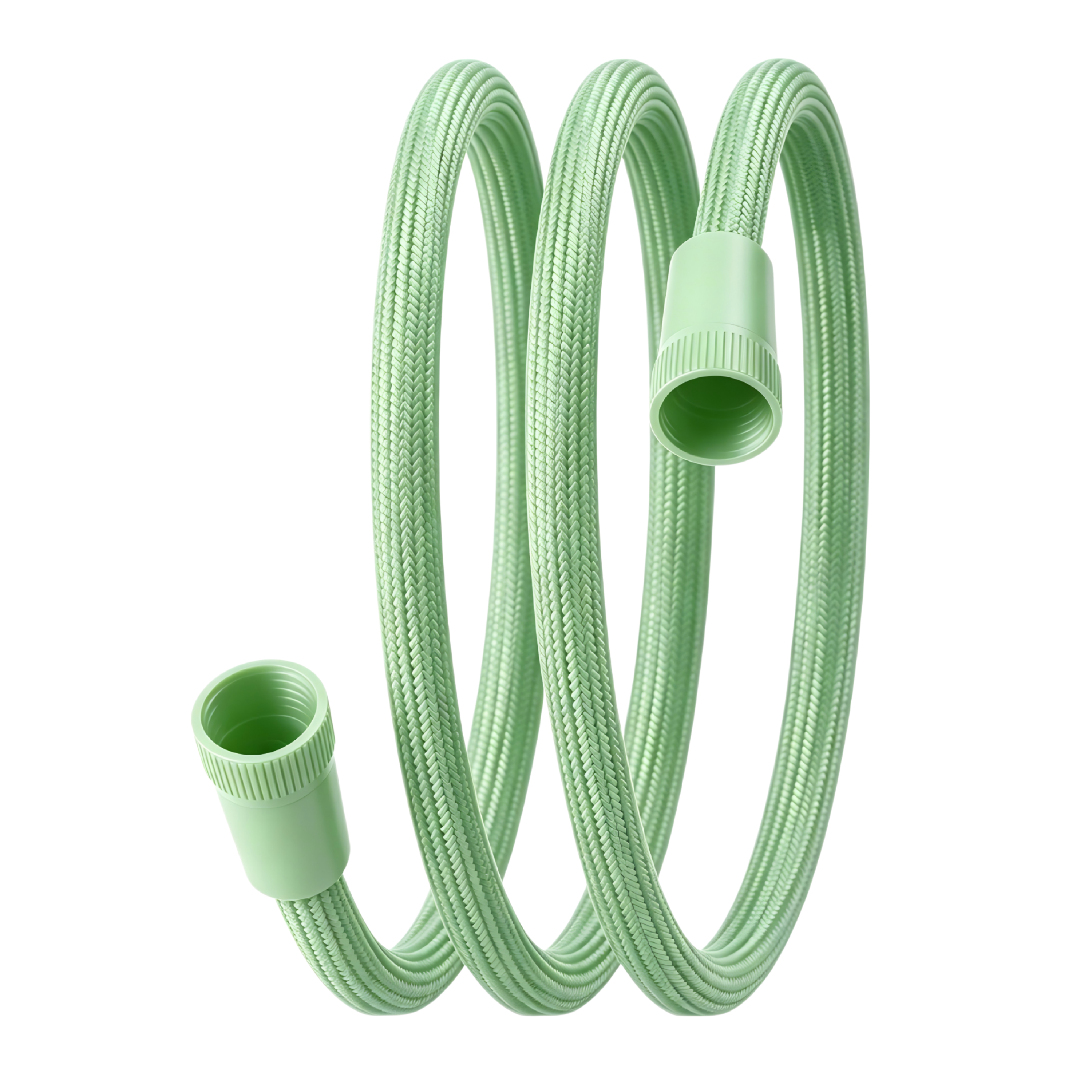 Nylon gevlochten doucheslang 160 cm/62 inch, extra lange flexibele slang met ABS-connectoren, lekvrij, hoge druk, anti-burst voor warm water: groen