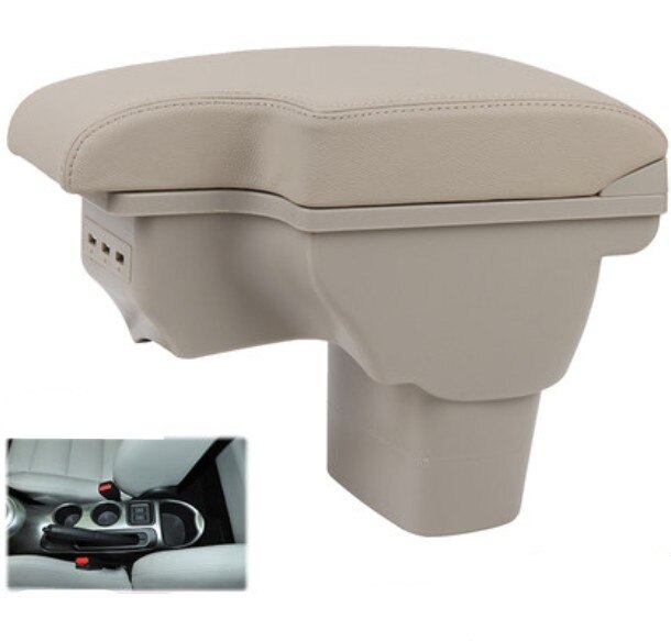 For Nissan Juke armrest box central Store content box cup holder ashtray interior decoration car-styling accessories 14-17: Beige