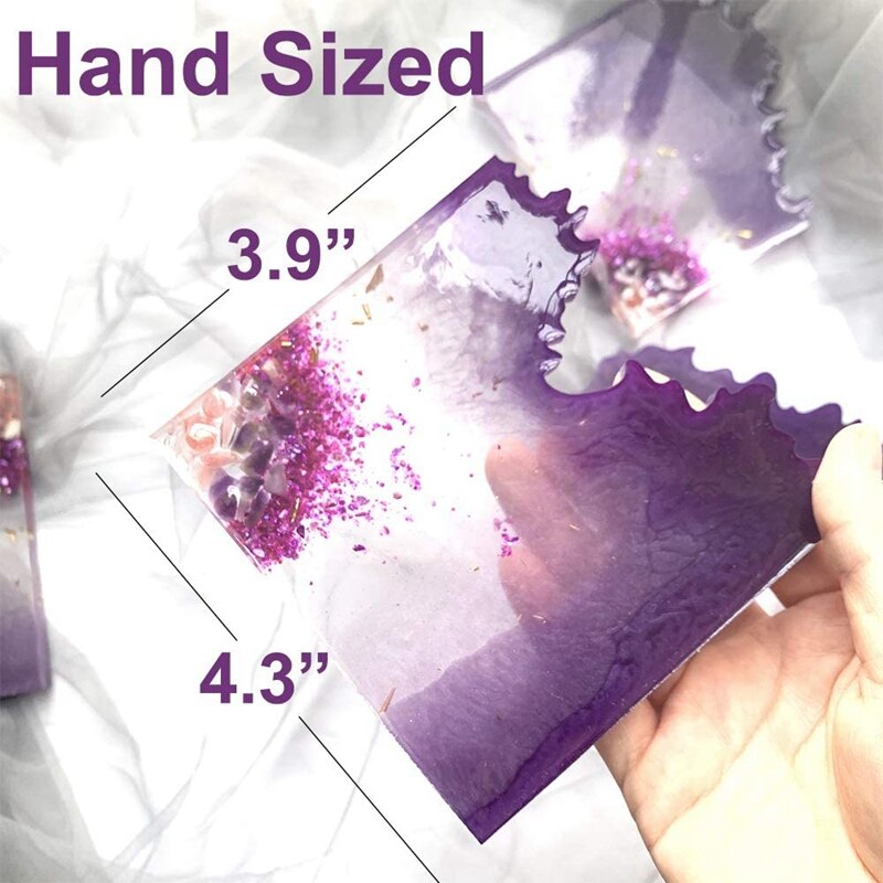 Resin Coaster Mold-Irregular Silicone Coaster Mold for Making -Thick Resin Coaster Mold for Resin and Polymer Clay